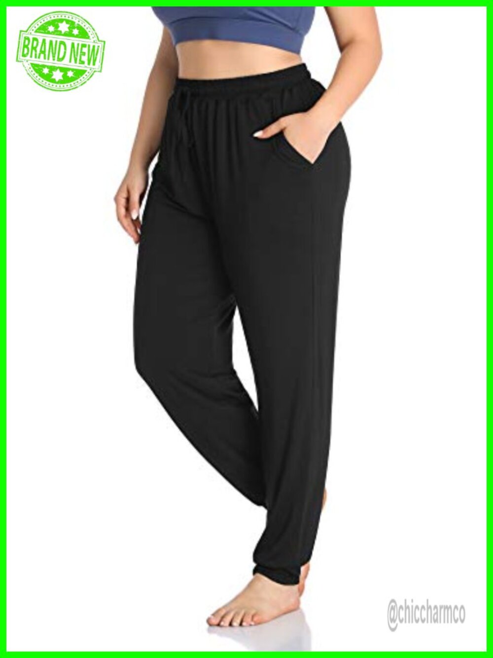 Women's Plus Size Relaxed Lounge Joggers Sweatpants Drawstring Pockets
